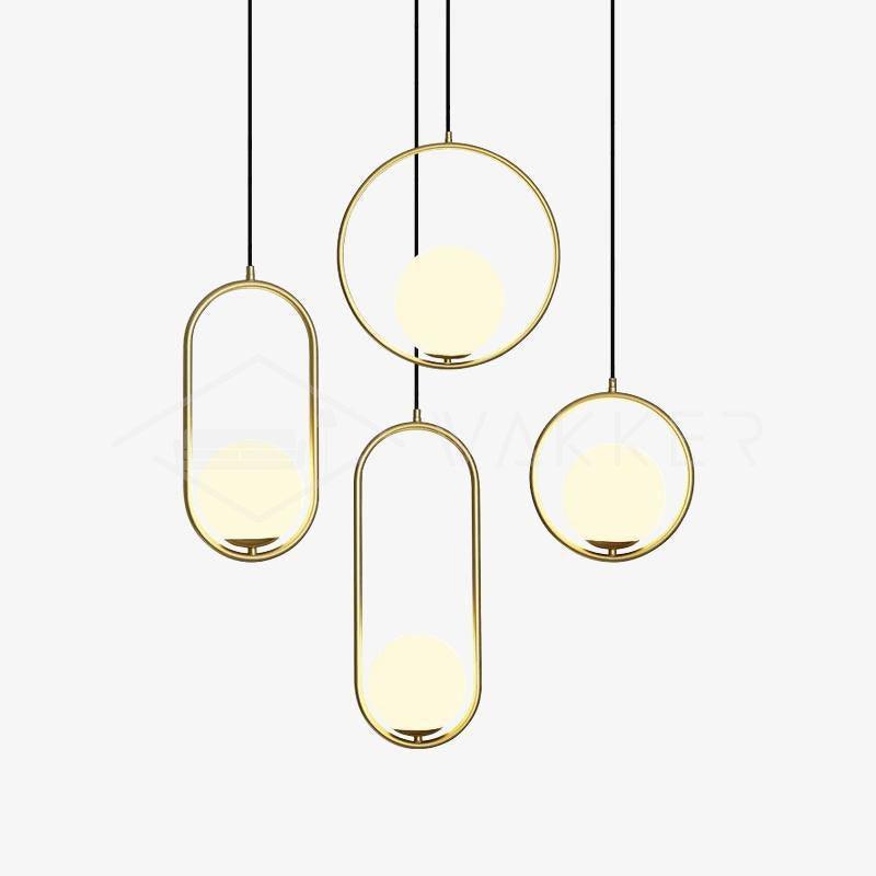 Lustra Lampe Pendante Anneau Moderne en Laiton - Neutralighting