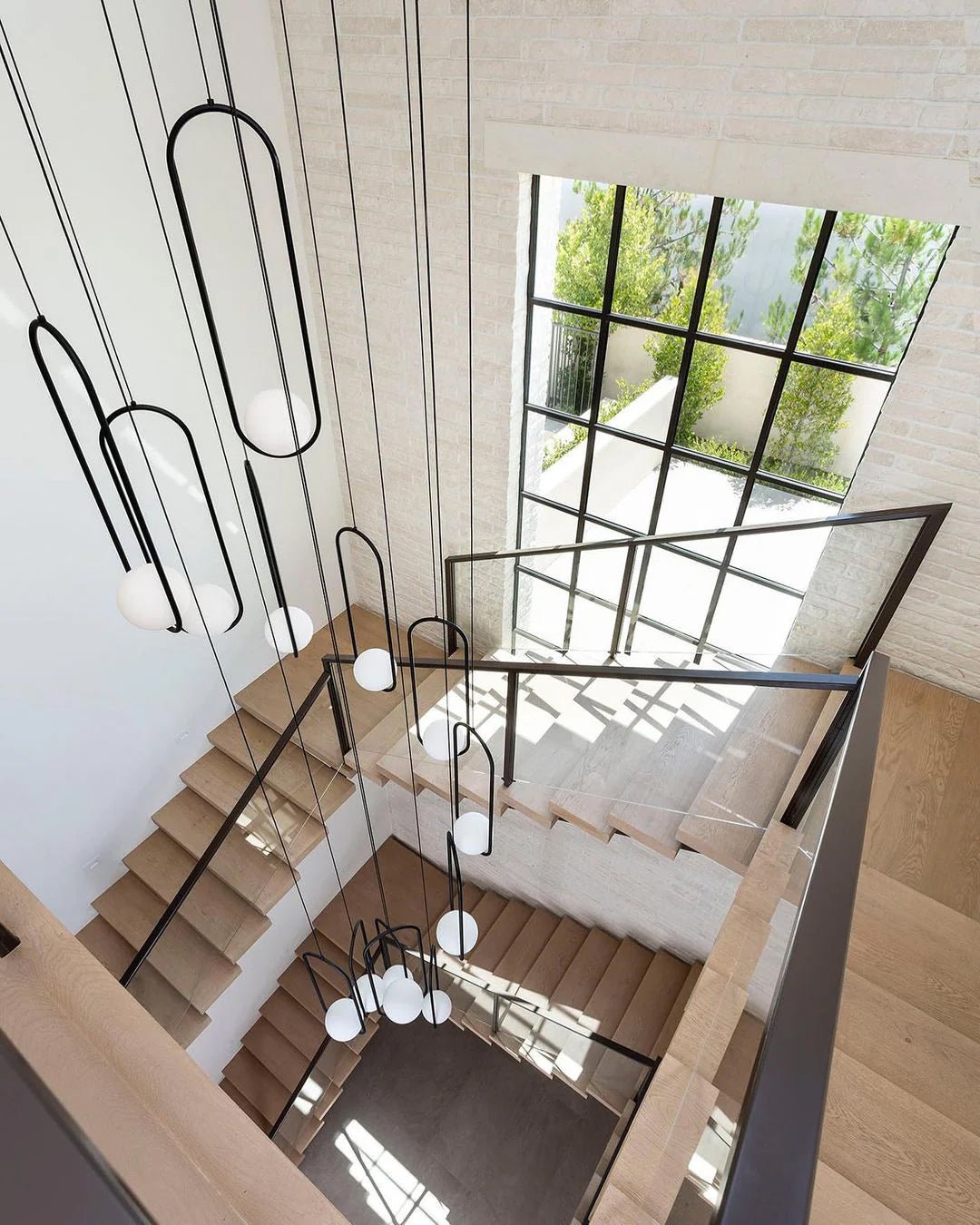 Lylorarae Chandelier Moderne Minimaliste en Verre Combiné - Neutralighting