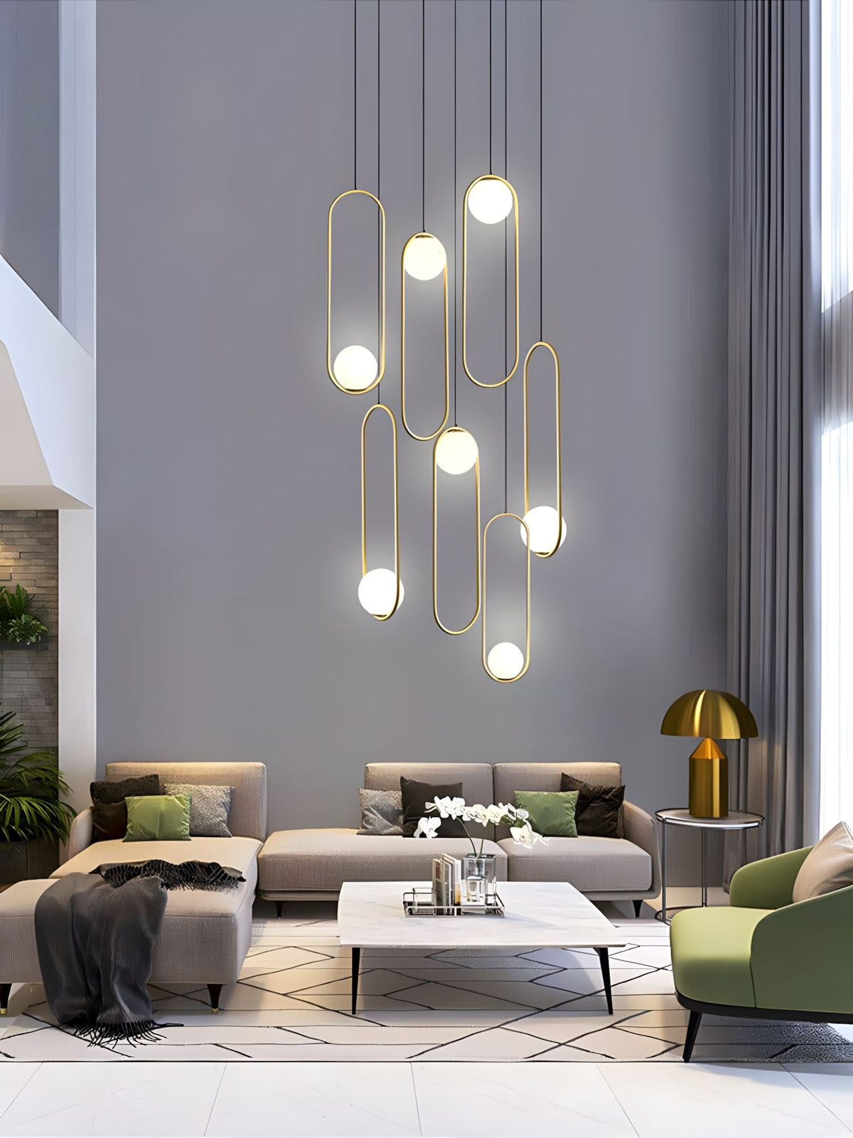 Lylorarae Chandelier Moderne Minimaliste en Verre Combiné - Neutralighting