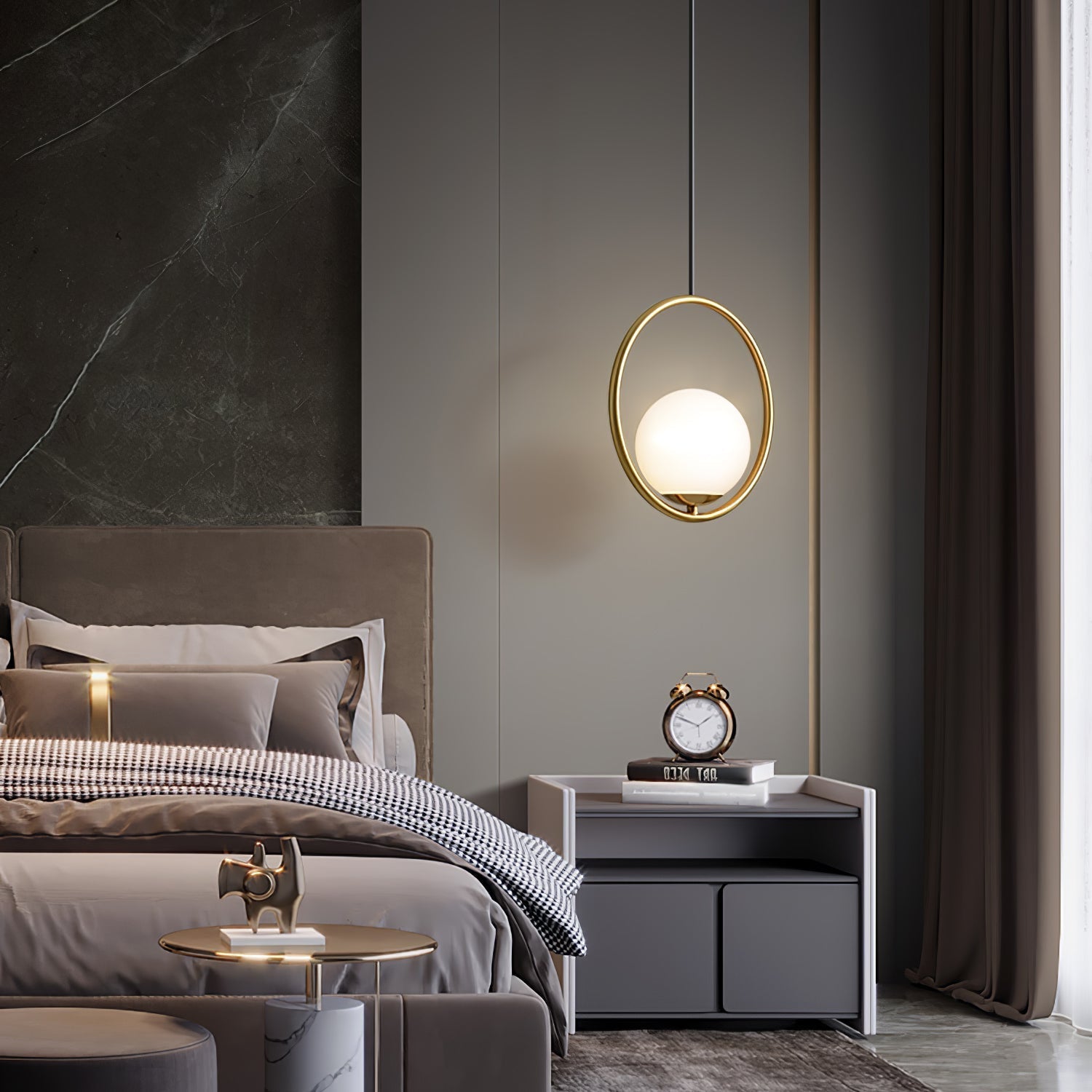 Ellipse Suspension Contemporaine en Laiton - Neutralighting