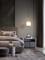 Lustra Lampe Pendante Anneau Moderne en Laiton - Neutralighting