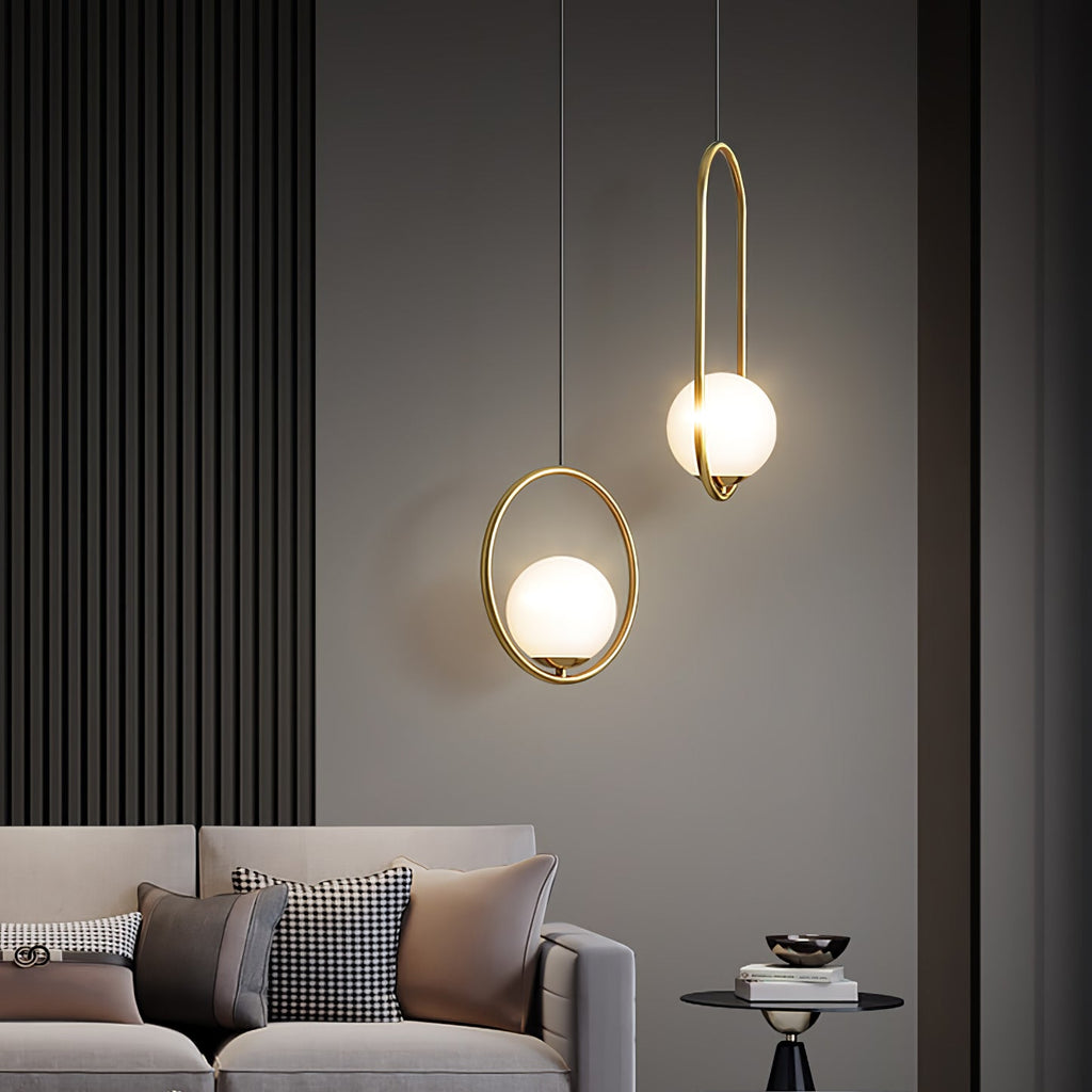 Lustra Lampe Pendante Anneau Moderne en Laiton - Neutralighting