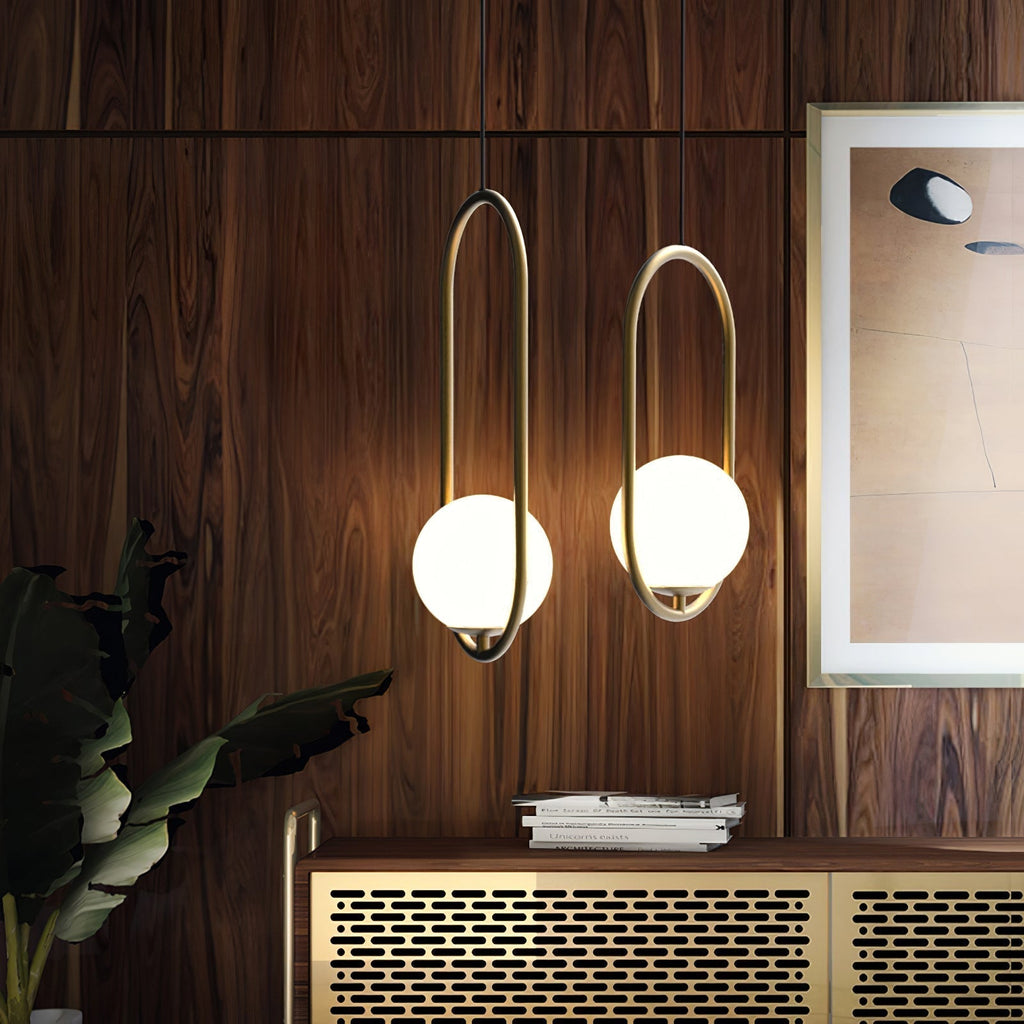 Lustra Lampe Pendante Anneau Moderne en Laiton - Neutralighting
