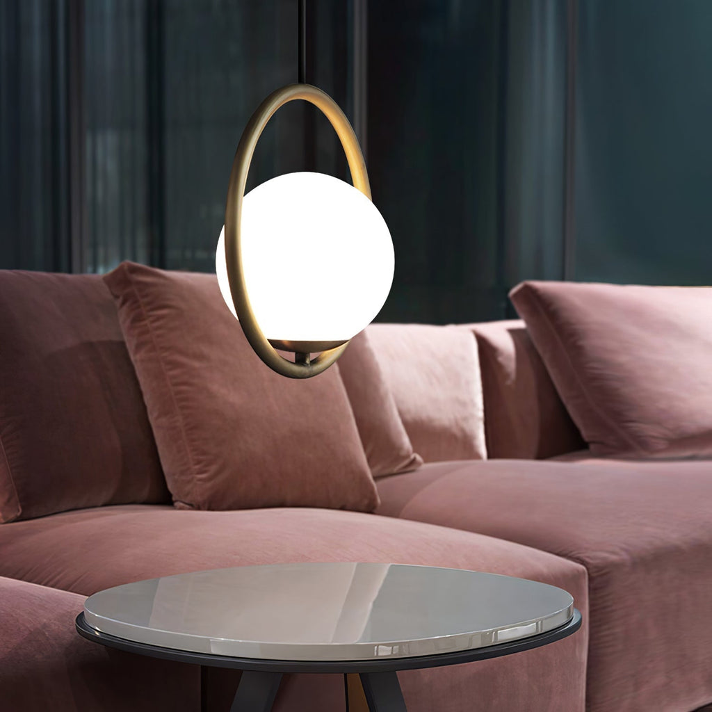 Lustra Lampe Pendante Anneau Moderne en Laiton - Neutralighting