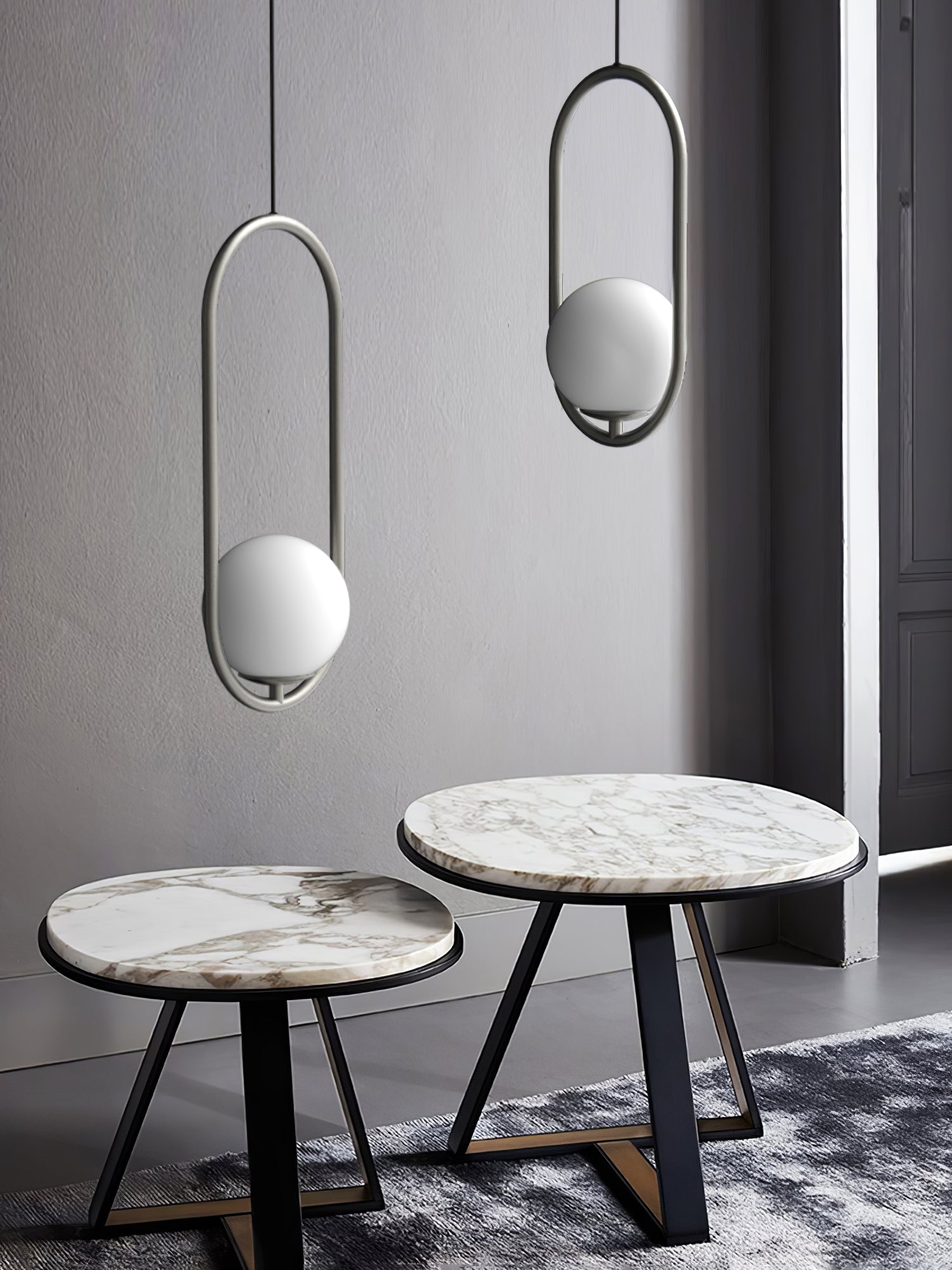 Lustra Lampe Pendante Anneau Moderne en Laiton - Neutralighting