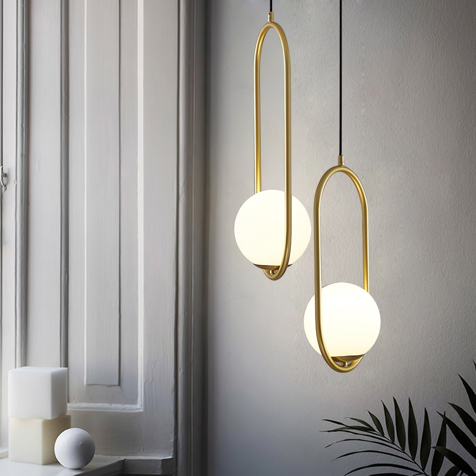 Lustra Lampe Pendante Anneau Moderne en Laiton - Neutralighting