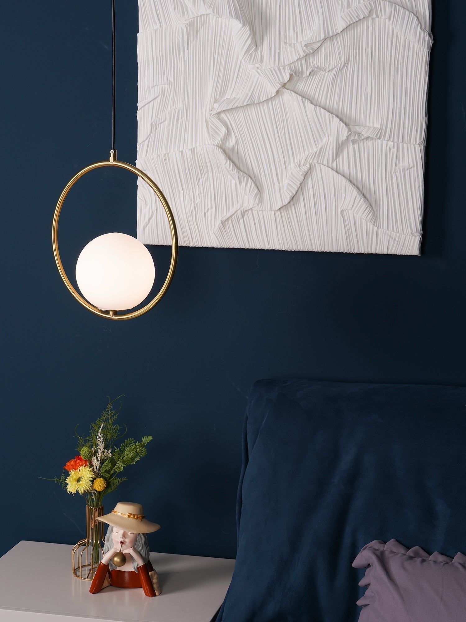 Lustra Lampe Pendante Anneau Moderne en Laiton - Neutralighting