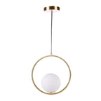 Lustra Lampe Pendante Anneau Moderne en Laiton - Neutralighting