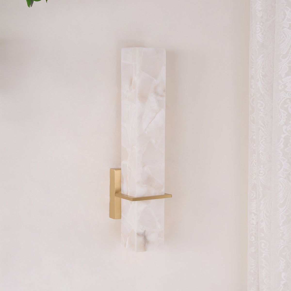 Luste Applique Murale en Albâtre Bande en Laiton Forme - Neutralighting