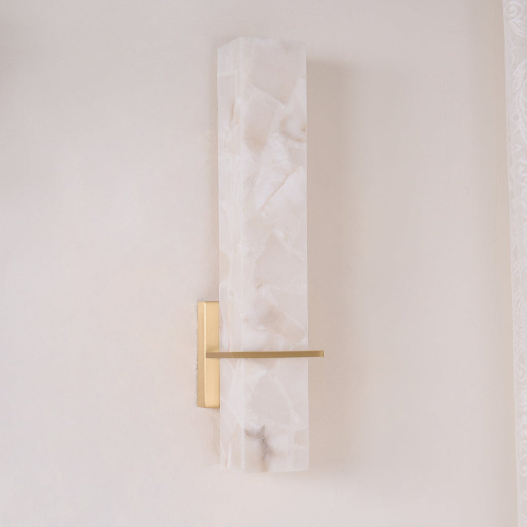 Luste Applique Murale en Albâtre Bande en Laiton Forme - Neutralighting