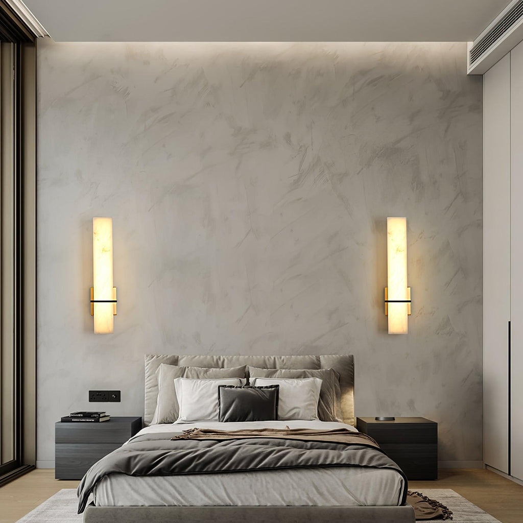 Luste Applique Murale en Albâtre Bande en Laiton Forme - Neutralighting