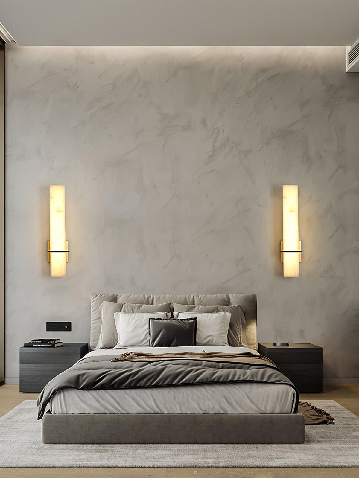 Luste Applique Murale en Albâtre Bande en Laiton Forme - Neutralighting