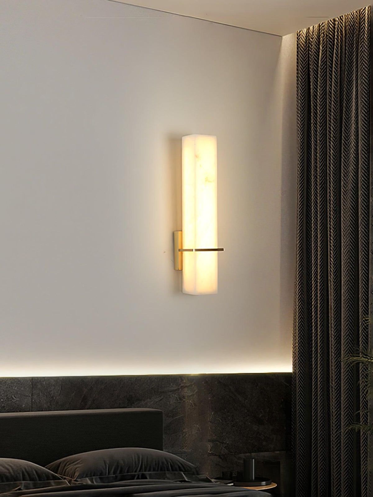 Luste Applique Murale en Albâtre Bande en Laiton Forme - Neutralighting