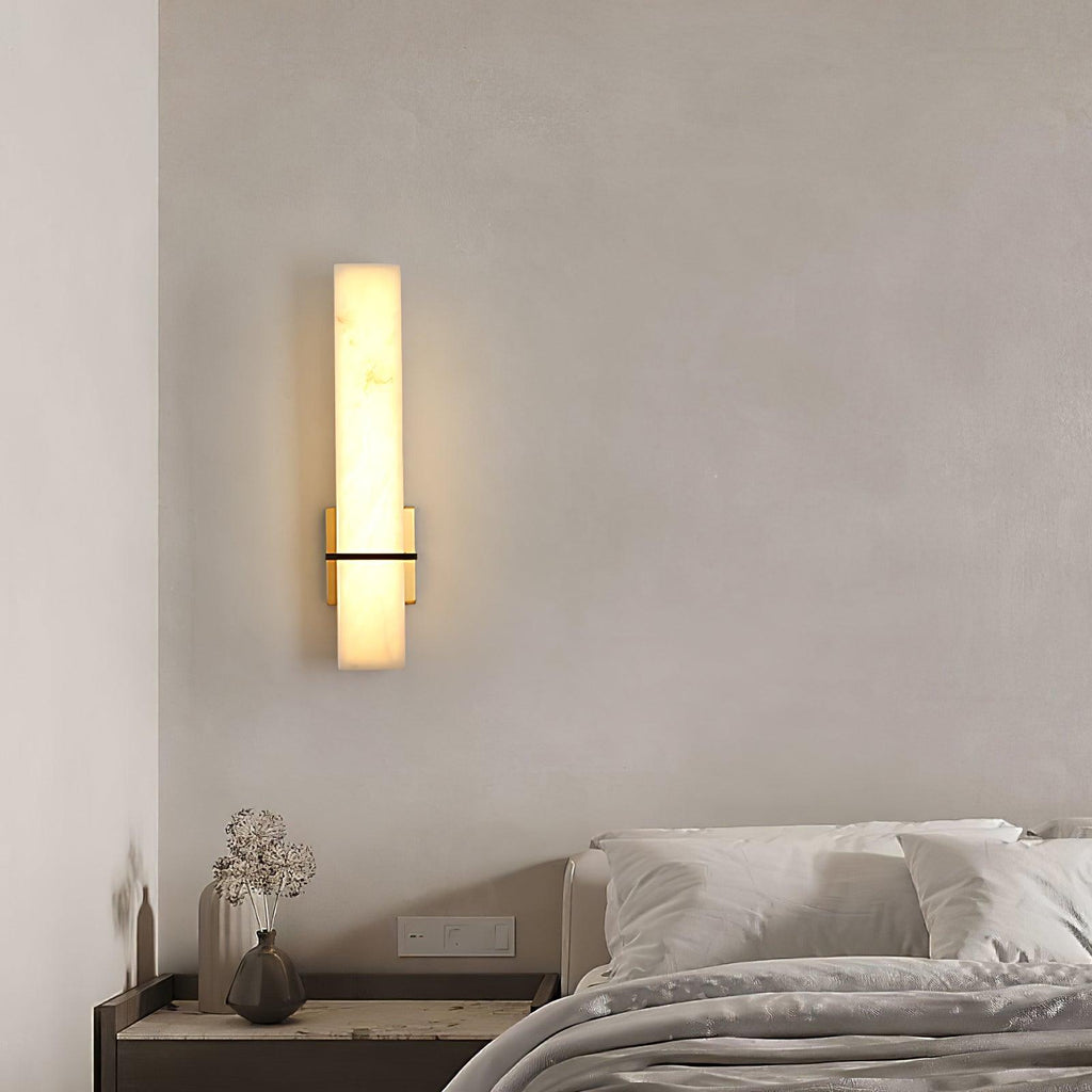 Luste Applique Murale en Albâtre Bande en Laiton Forme - Neutralighting