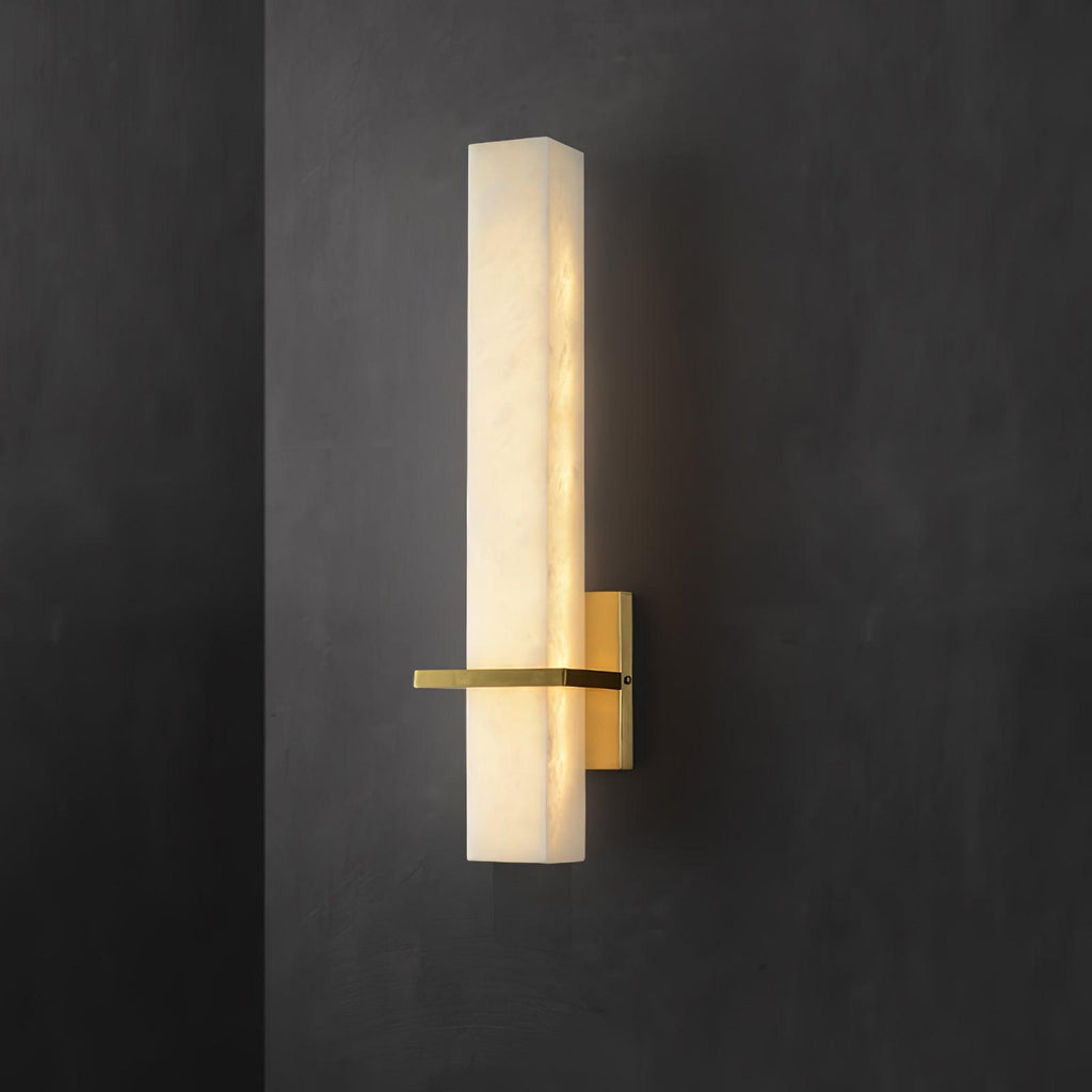 Luste Applique Murale en Albâtre Bande en Laiton Forme - Neutralighting