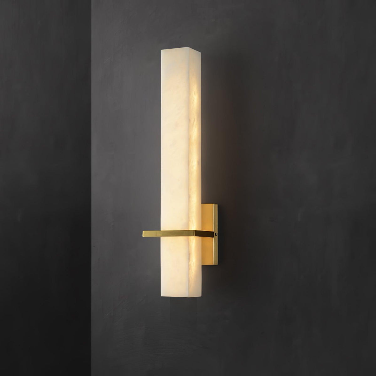 Luste Applique Murale en Albâtre Bande en Laiton Forme - Neutralighting
