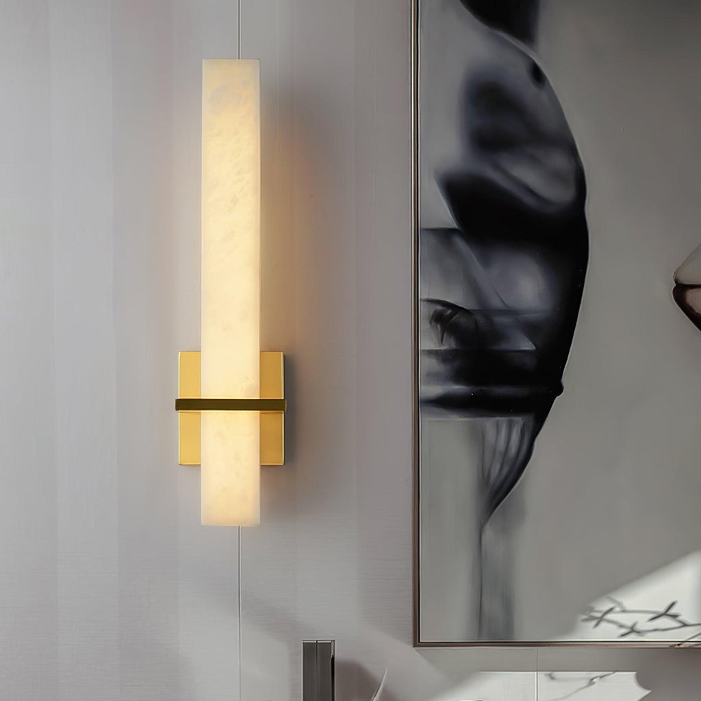 Luste Applique Murale en Albâtre Bande en Laiton Forme - Neutralighting