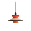 Milano Suspension Lampe Géométrique en Tissu Superposé Rouge - Neutralighting