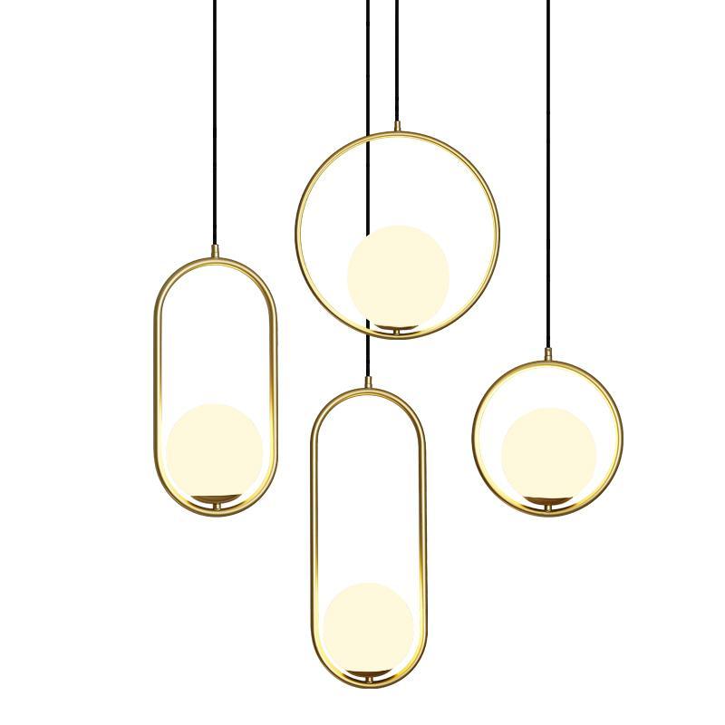 Lustra Lampe Pendante Anneau Moderne en Laiton - Neutralighting