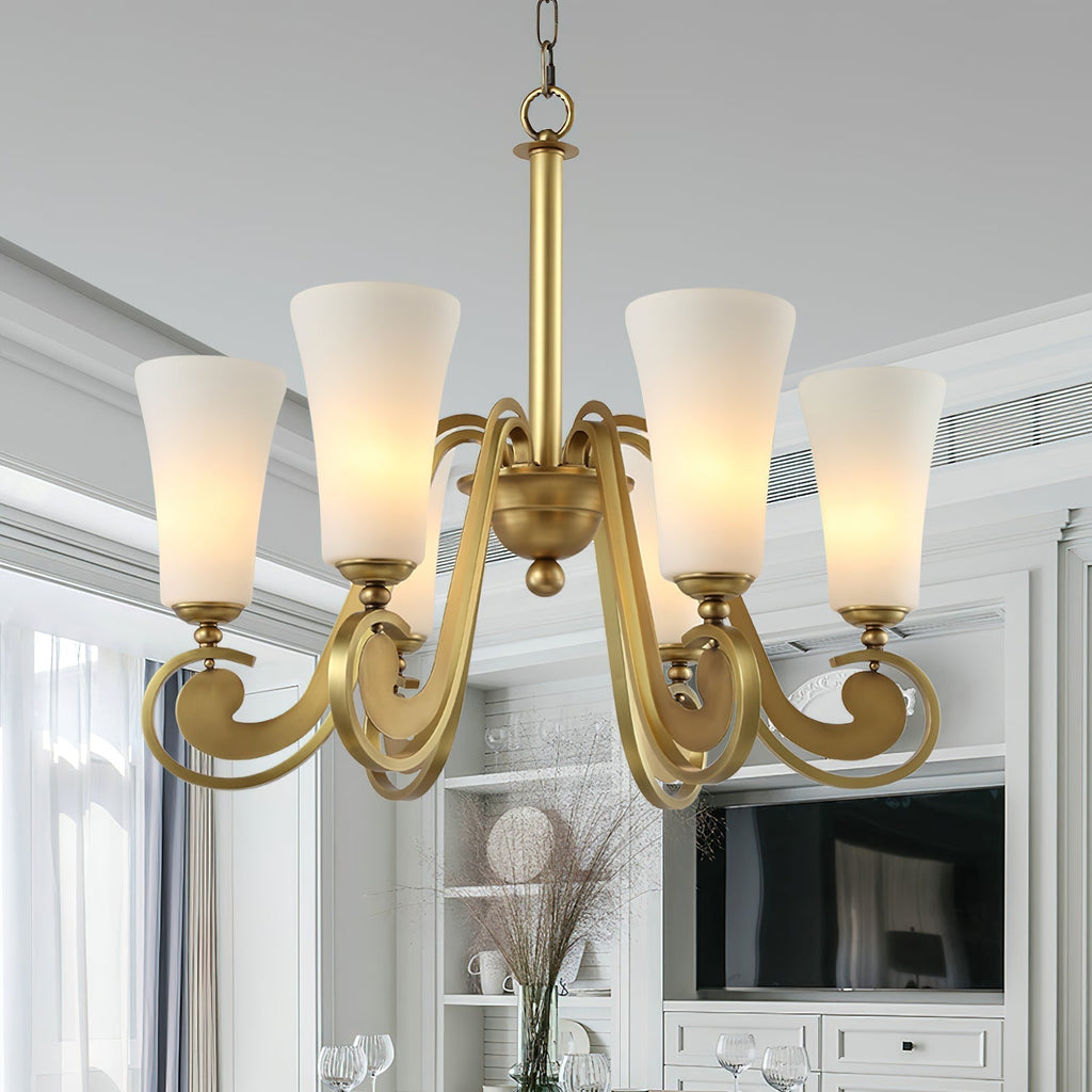 Ilsolen Lustre Laiton Verre Luxe Postmoderne - Neutralighting