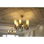 Ilsolen Lustre Laiton Verre Luxe Postmoderne - Neutralighting