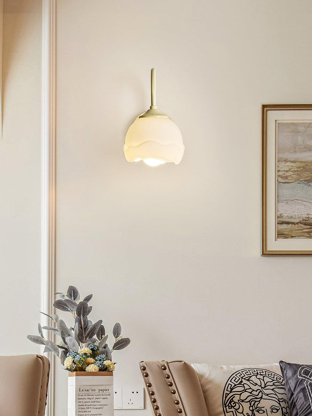 Ellace Applique Murale en Verre Élégante - Neutralighting