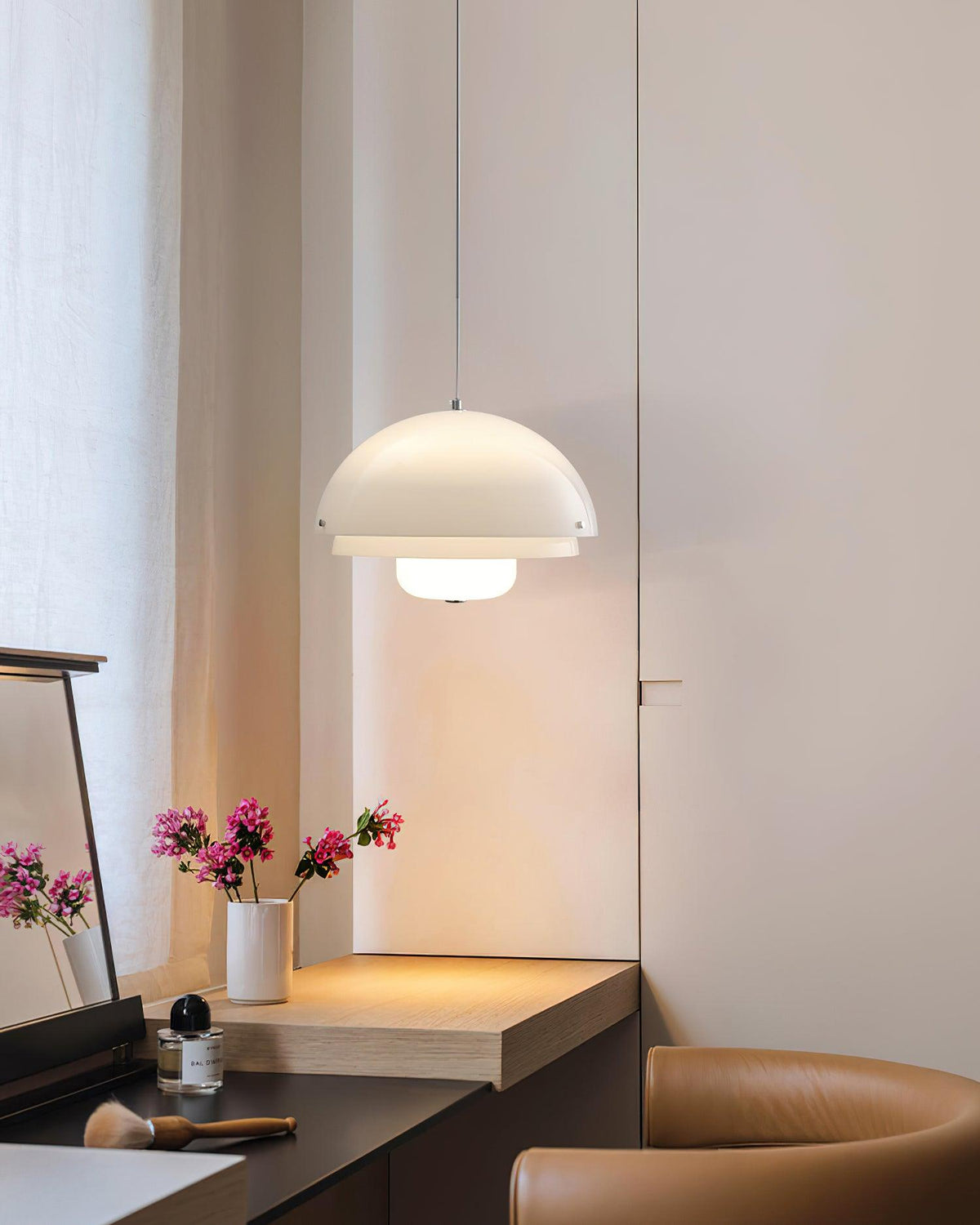 Cuthean Lampe Suspension Verre Blanc Laitier - Neutralighting