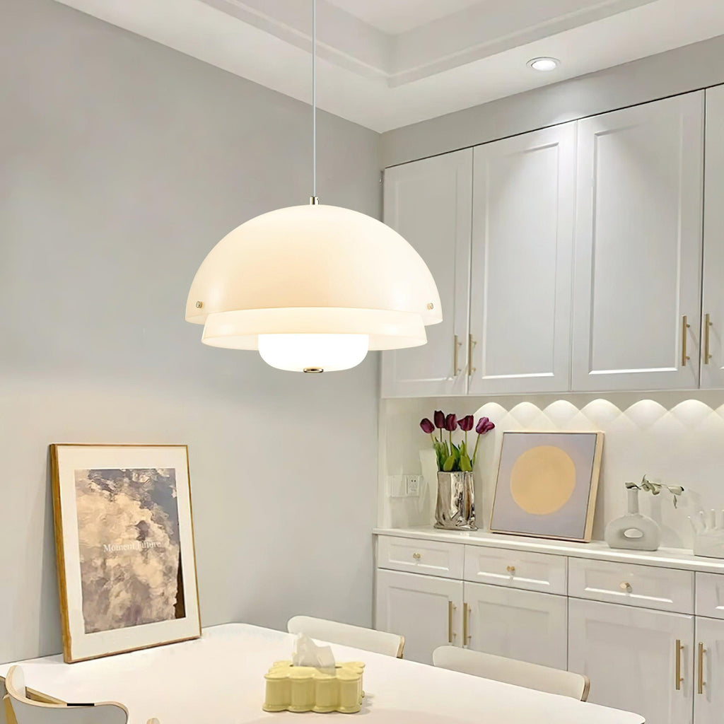 Cuthean Lampe Suspension Verre Blanc Laitier - Neutralighting