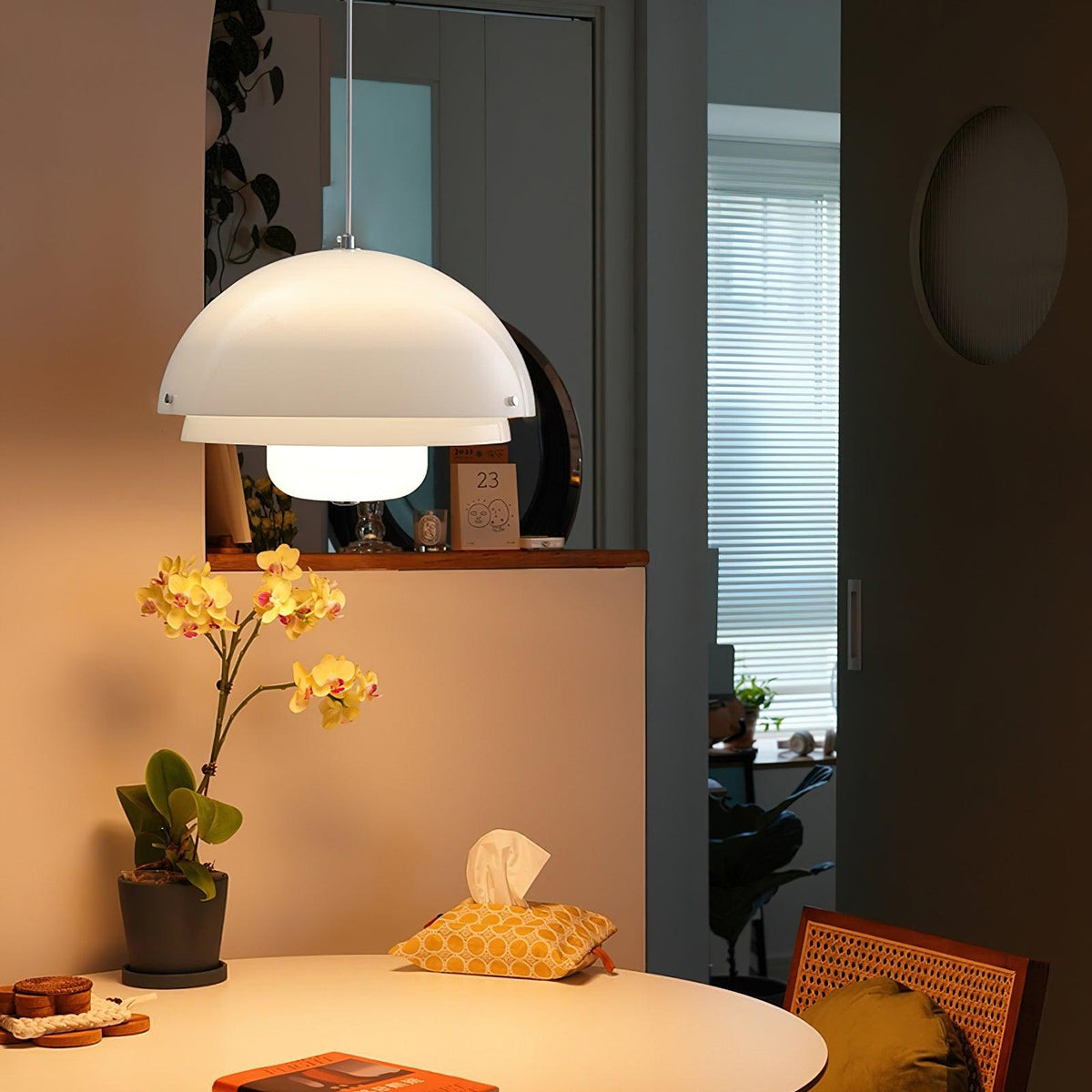 Cuthean Lampe Suspension Verre Blanc Laitier - Neutralighting