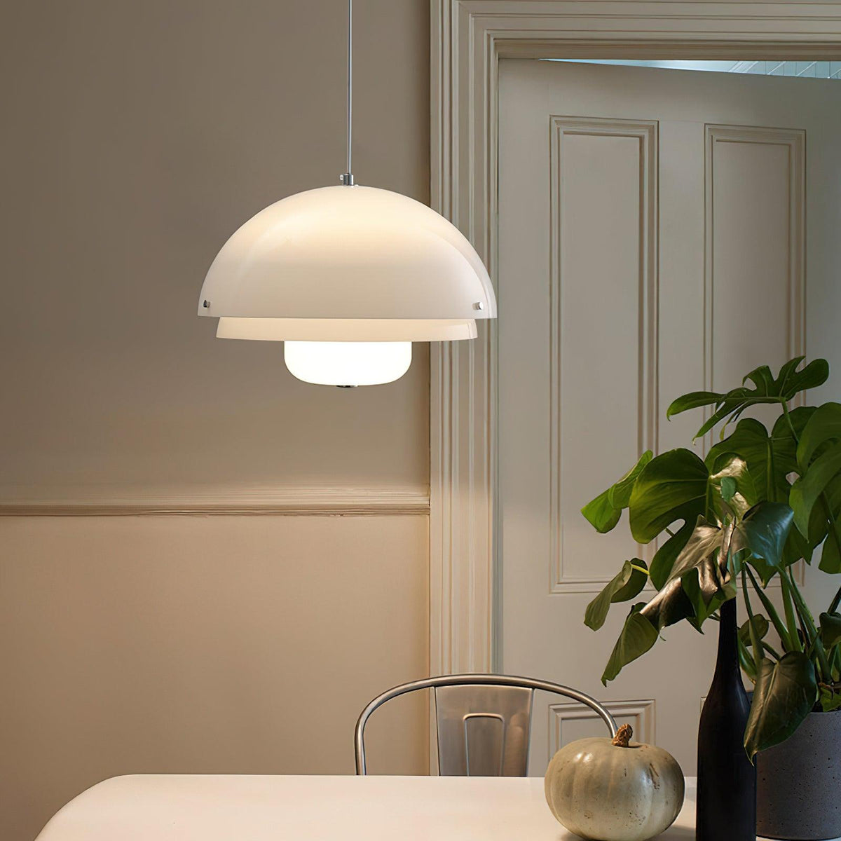 Cuthean Lampe Suspension Verre Blanc Laitier - Neutralighting