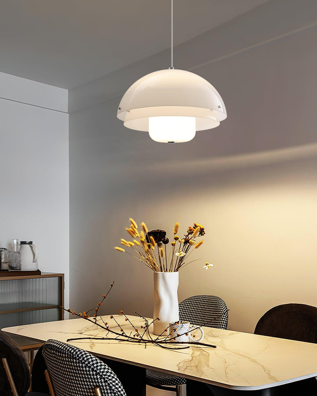 Cuthean Lampe Suspension Verre Blanc Laitier - Neutralighting