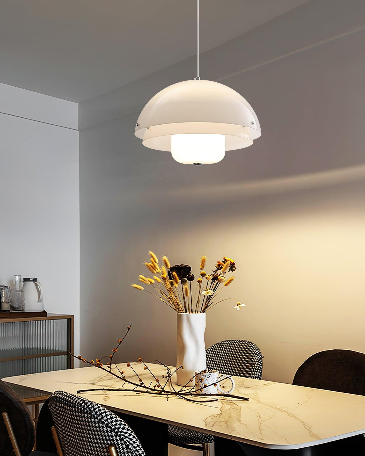 Cuthean Lampe Suspension Verre Blanc Laitier - Neutralighting
