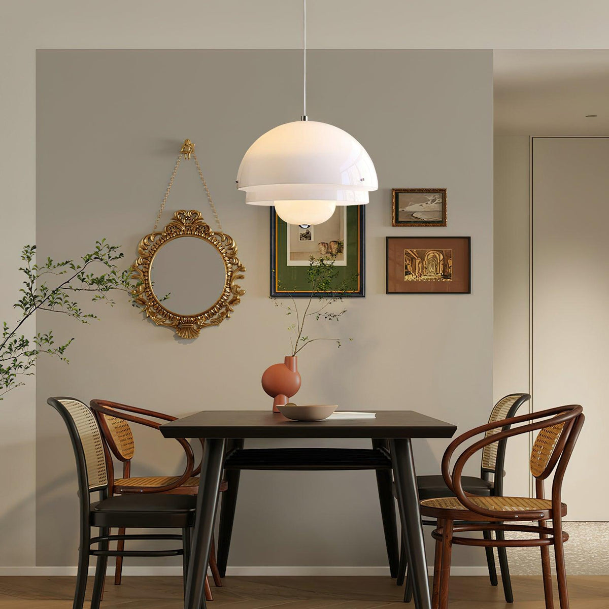 Cuthean Lampe Suspension Verre Blanc Laitier - Neutralighting