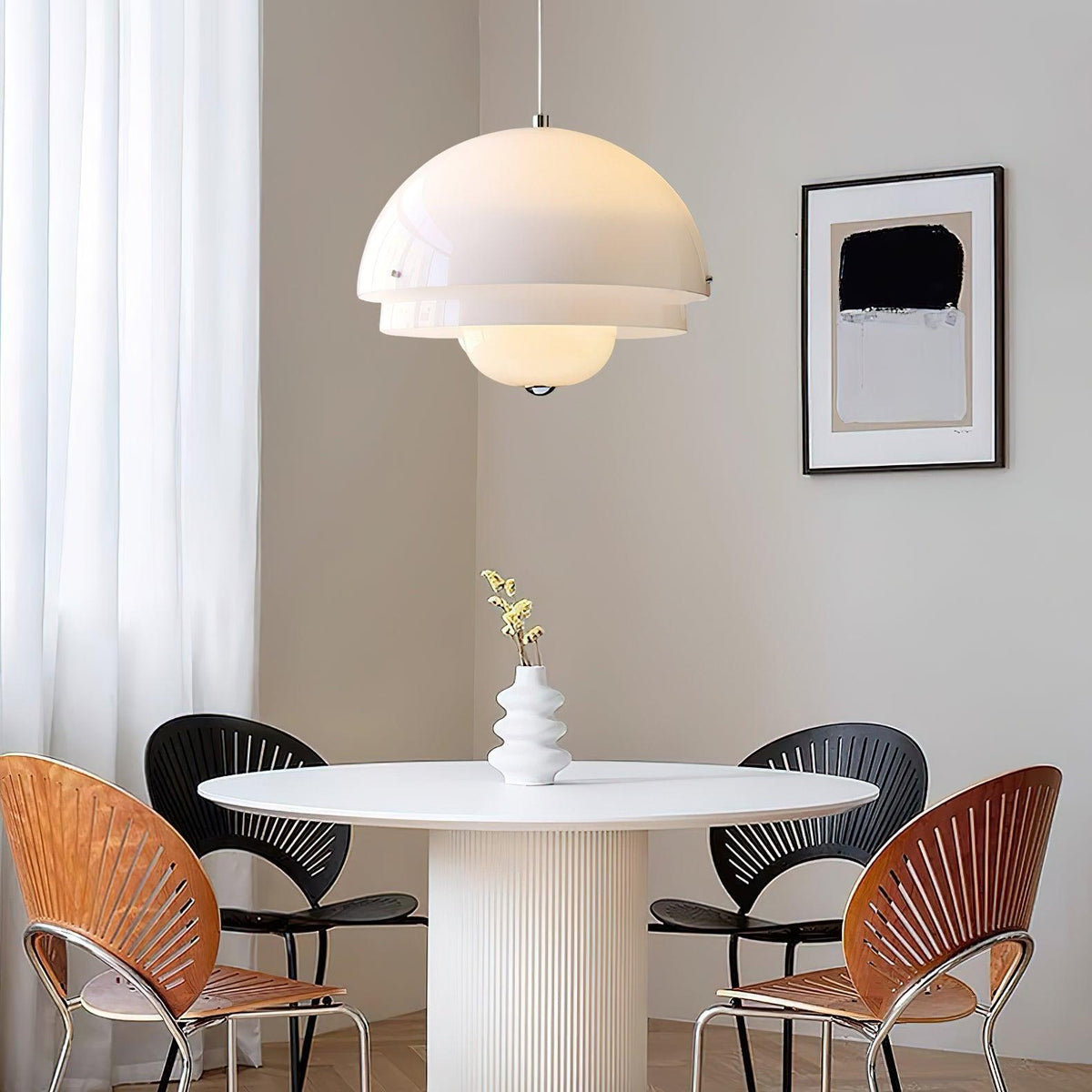 Cuthean Lampe Suspension Verre Blanc Laitier - Neutralighting