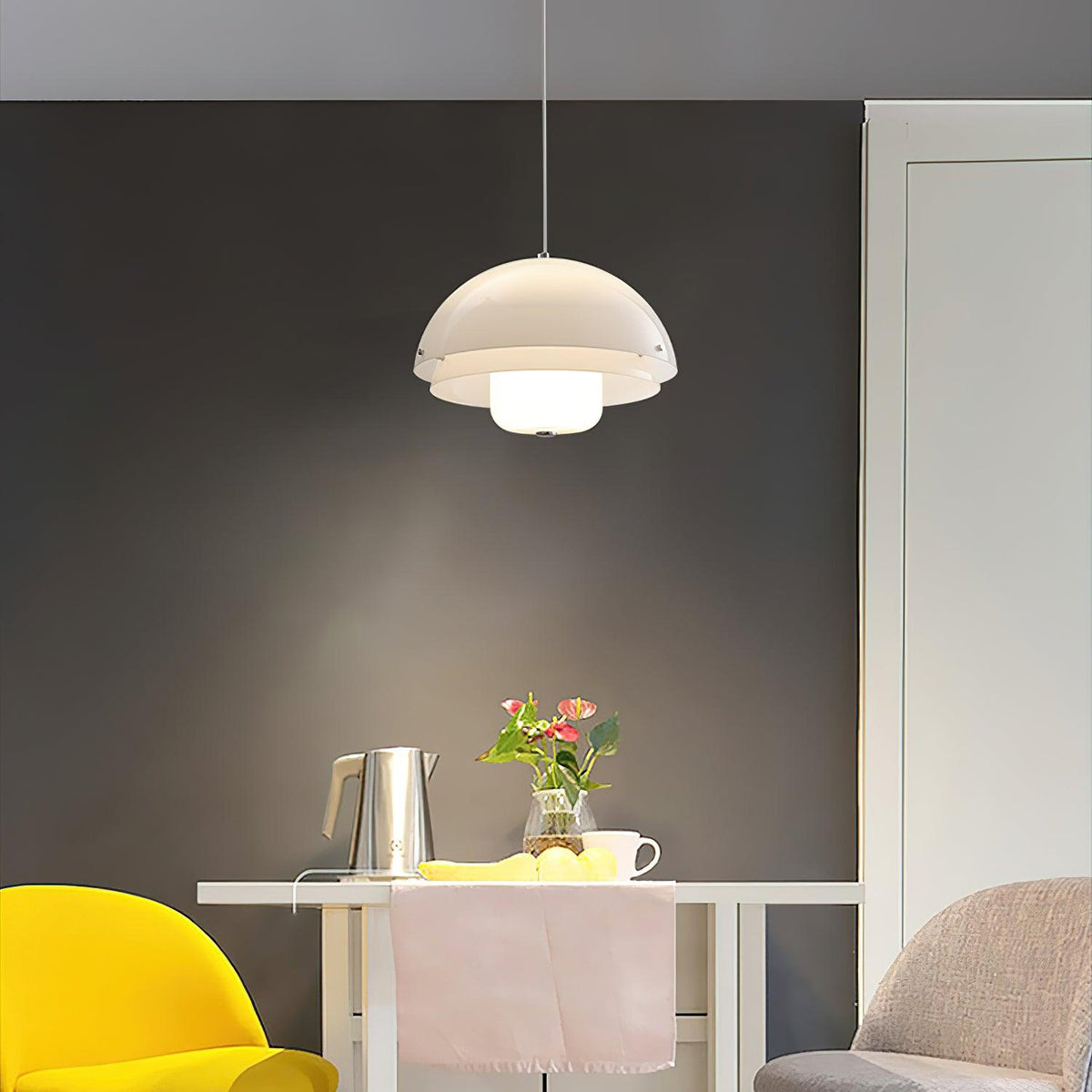 Cuthean Lampe Suspension Verre Blanc Laitier - Neutralighting