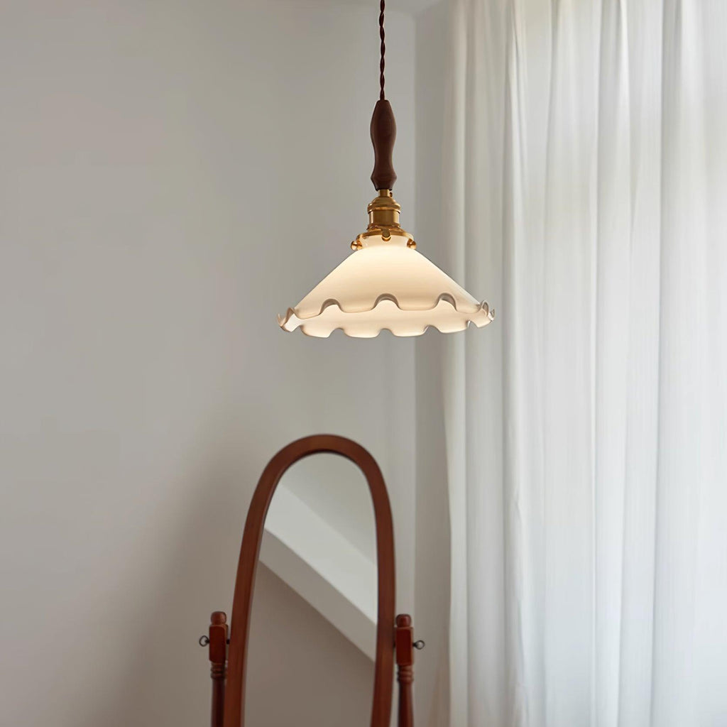 Milky Suspension Fleur en Verre Volant Organique - Neutralighting