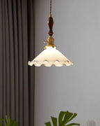 Milky Suspension Fleur en Verre Volant Organique - Neutralighting