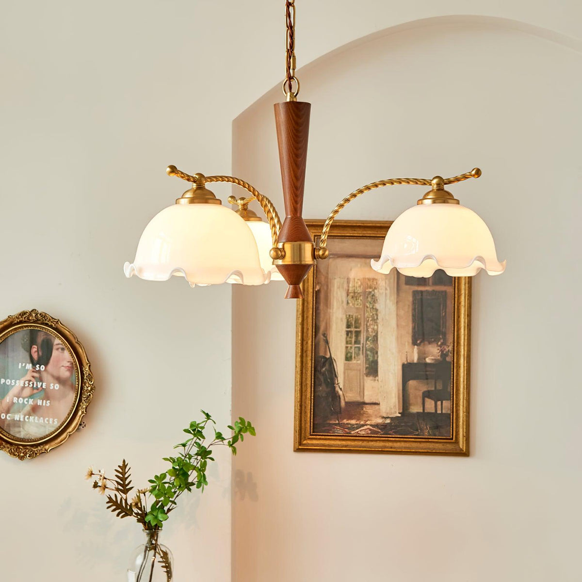 Daisy Vintage Verre Lustre - Neutralighting