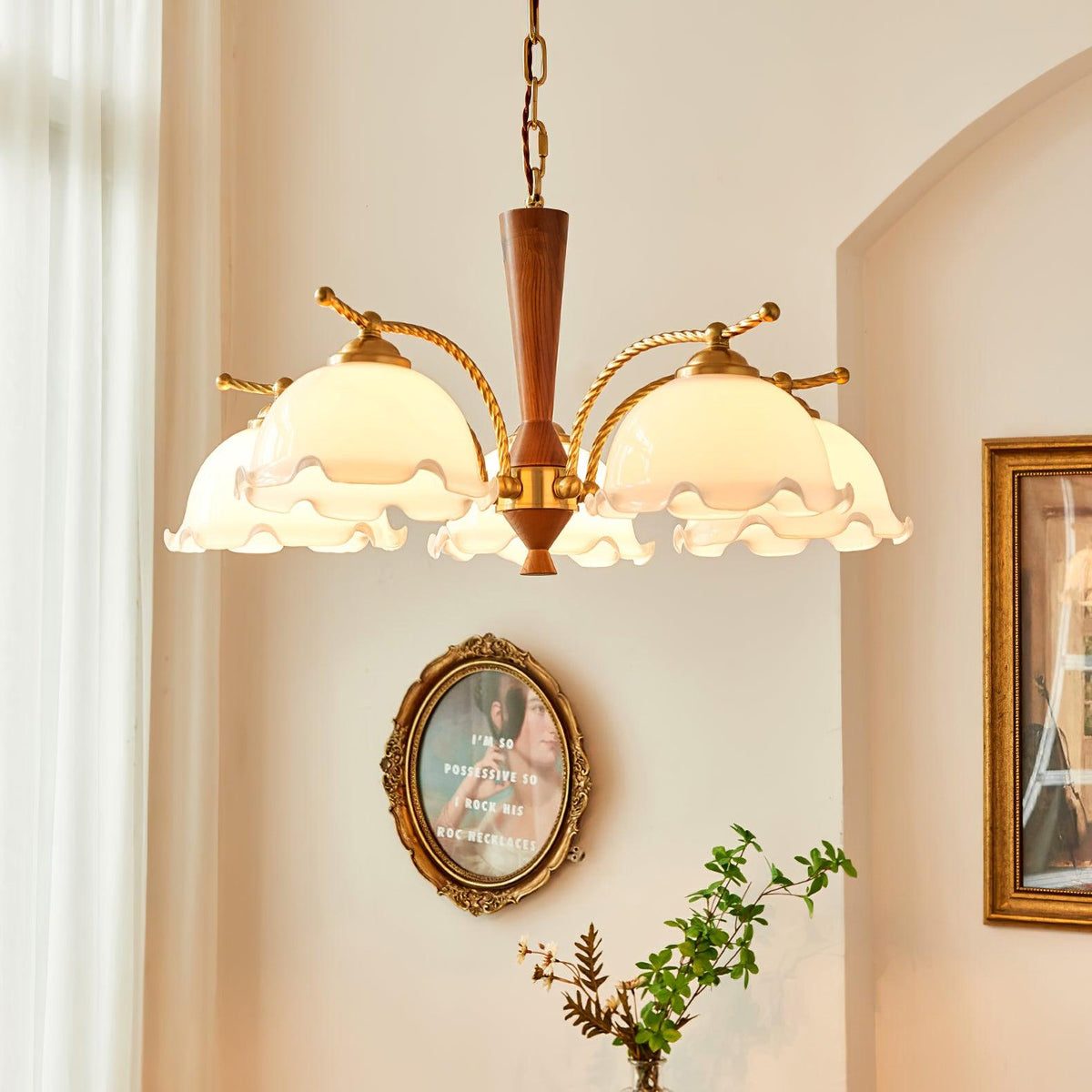 Daisy Vintage Verre Lustre - Neutralighting