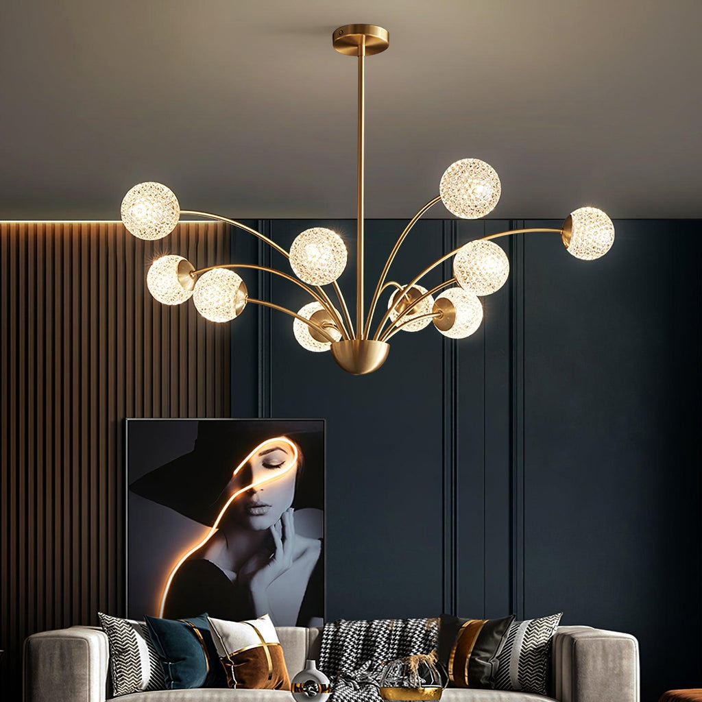 Lustra Chandelier Bras Courbés Laiton - Neutralighting
