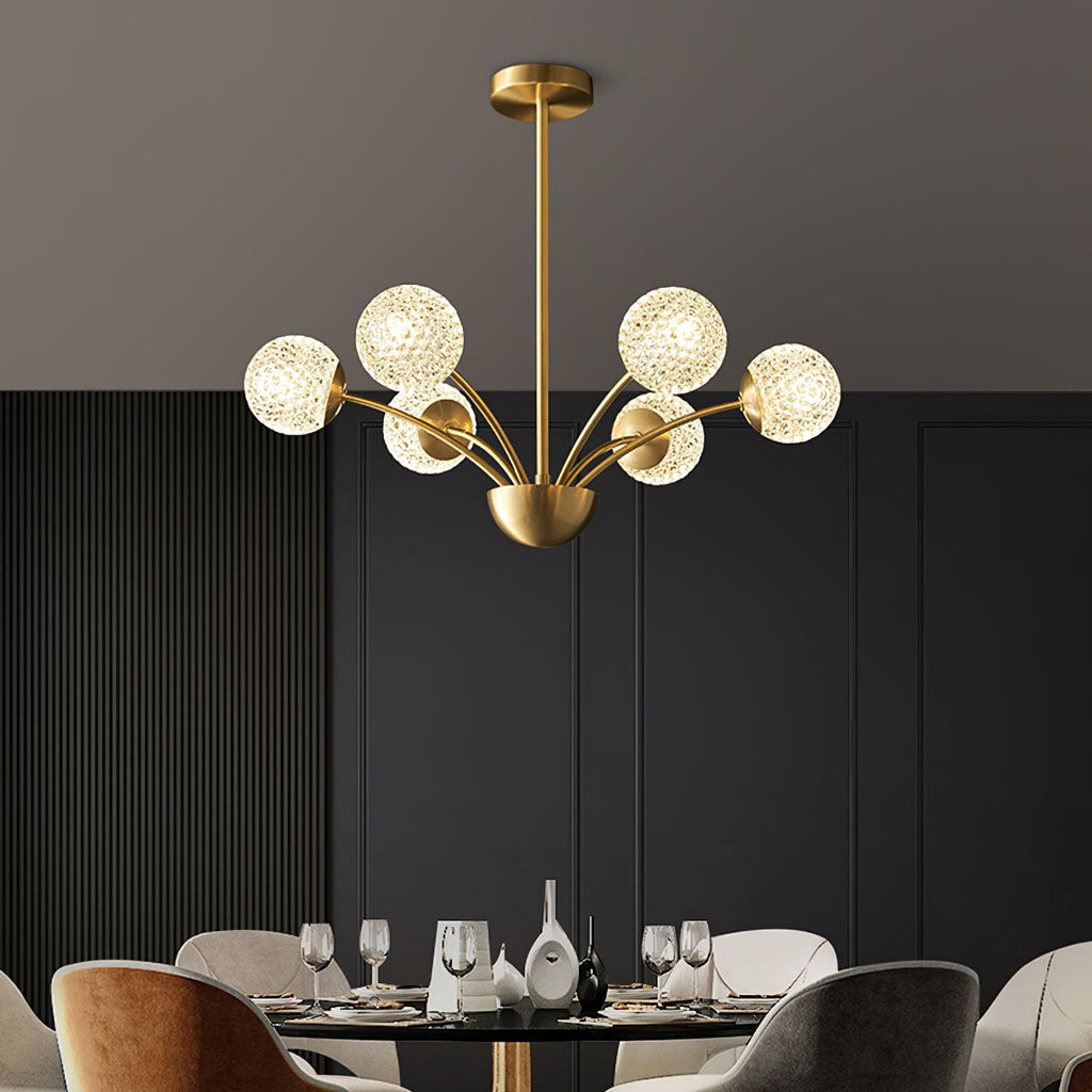 Lustra Chandelier Bras Courbés Laiton - Neutralighting