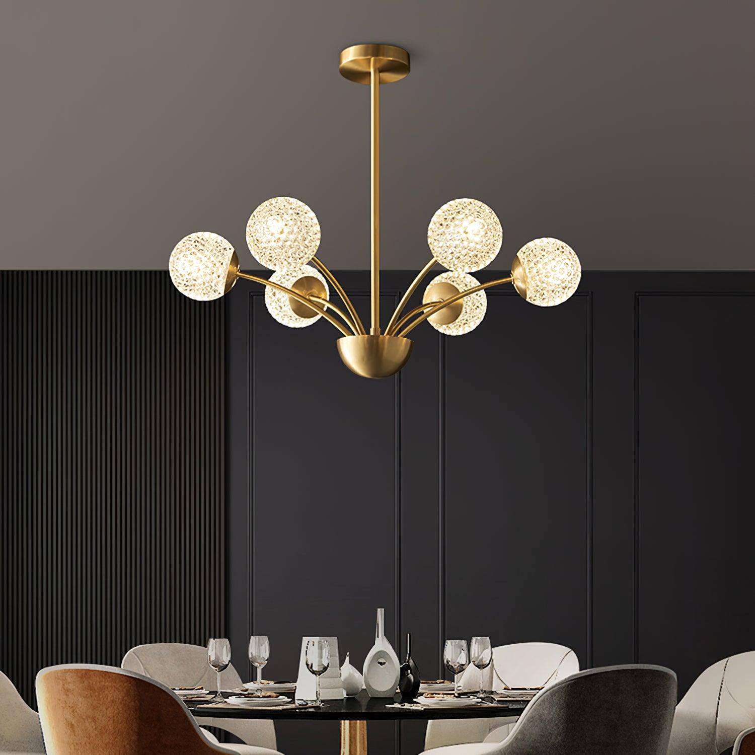 Lustra Chandelier Bras Courbés Laiton - Neutralighting