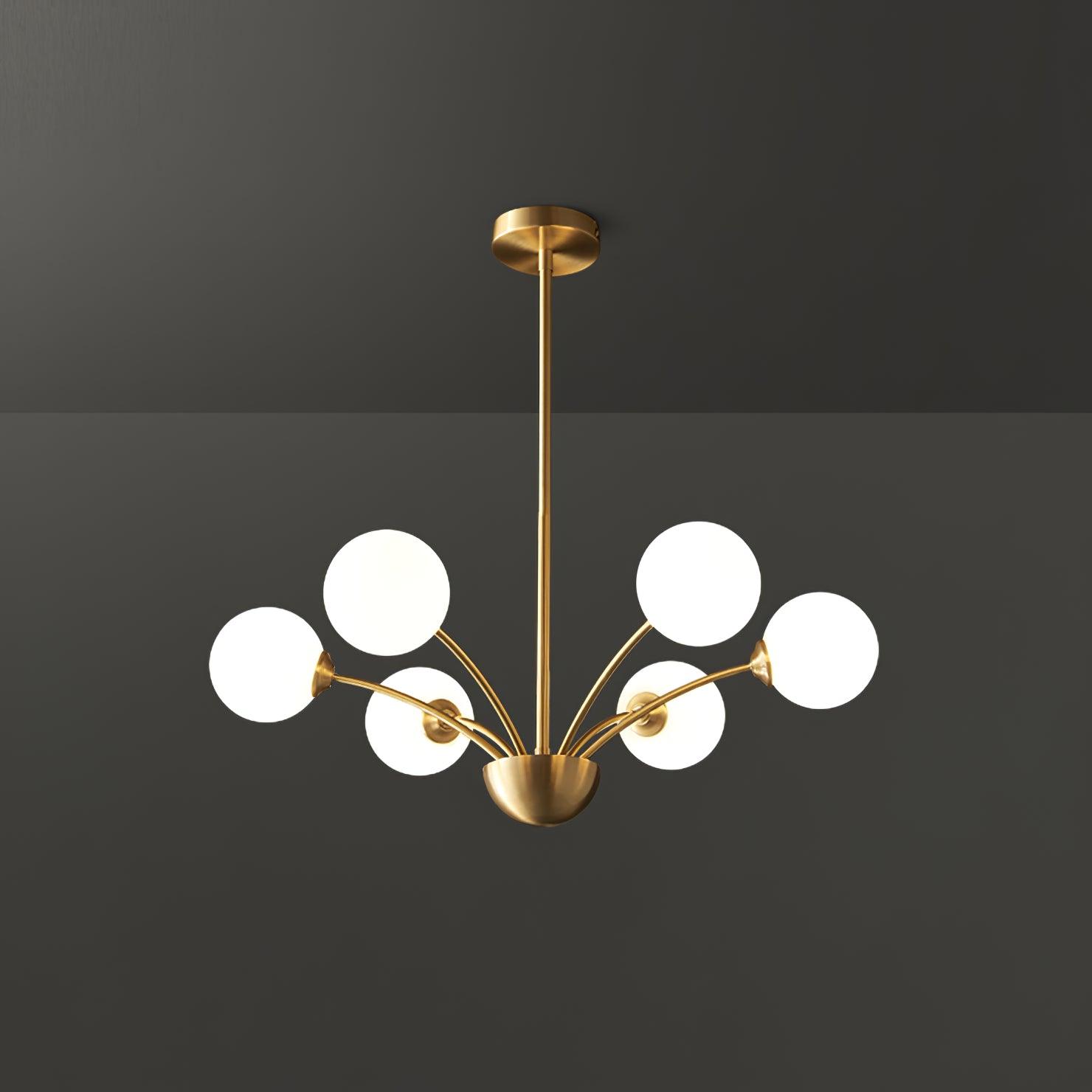 Lustra Chandelier Bras Courbés Laiton - Neutralighting