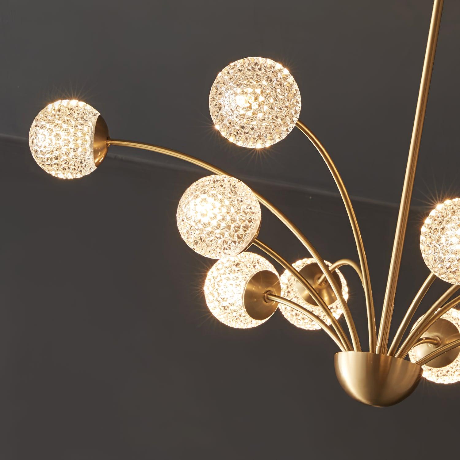 Lustra Chandelier Bras Courbés Laiton - Neutralighting