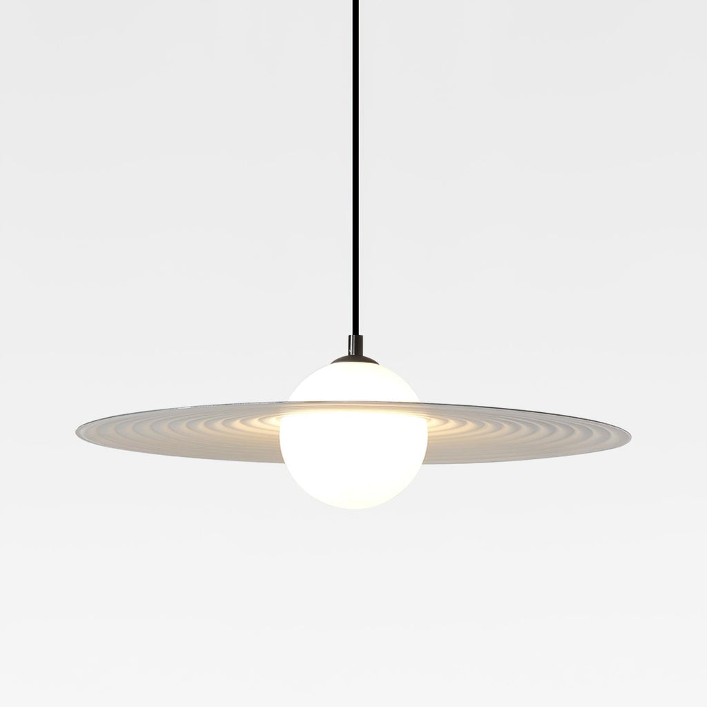 Lustra Suspension en Plaque LED PE Blanche et Noire - Neutralighting