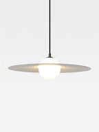 Lustra Suspension en Plaque LED PE Blanche et Noire - Neutralighting