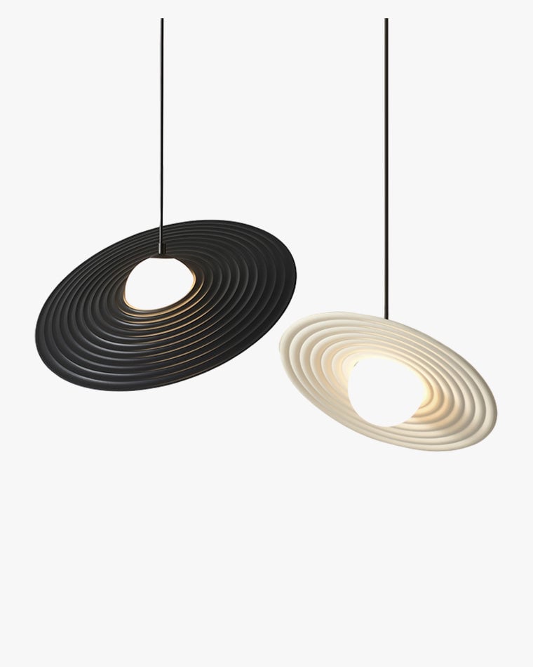 Lustra Suspension en Plaque LED PE Blanche et Noire - Neutralighting