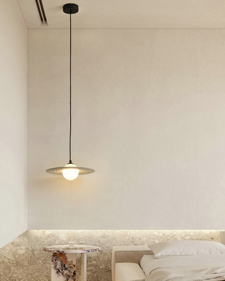 Lustra Suspension en Plaque LED PE Blanche et Noire - Neutralighting