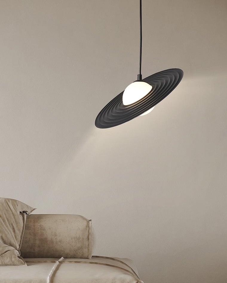 Lustra Suspension en Plaque LED PE Blanche et Noire - Neutralighting