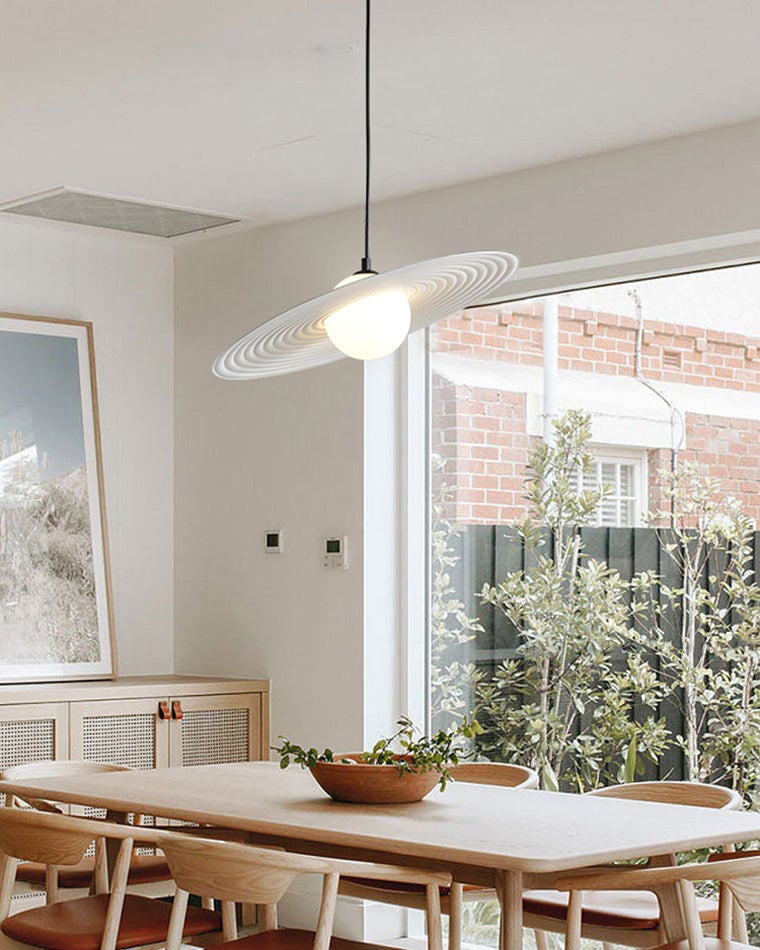 Lustra Suspension en Plaque LED PE Blanche et Noire - Neutralighting